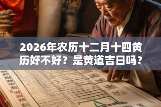 2026年农历十二月十四黄历好不好？是黄道吉日吗？