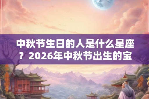 中秋节生日的人是什么星座？2026年中秋节出生的宝宝好吗？