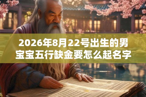 2026年8月22号出生的男宝宝五行缺金要怎么起名字 2026年8月22号出生的男宝宝五行缺金要怎么起名字