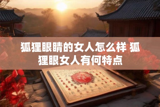狐狸眼睛的女人怎么样 狐狸眼女人有何特点