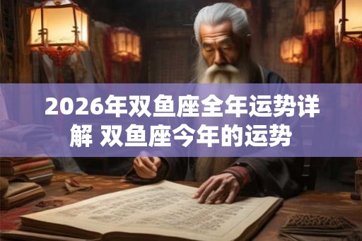 2026年双鱼座全年运势详解 双鱼座今年的运势