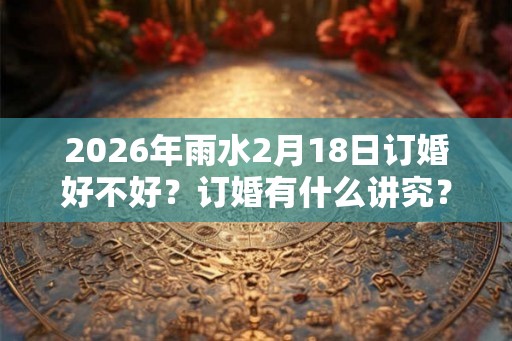 2026年雨水2月18日订婚好不好？订婚有什么讲究？