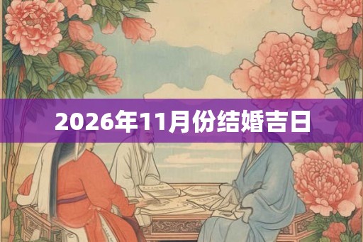 2026年11月份结婚吉日