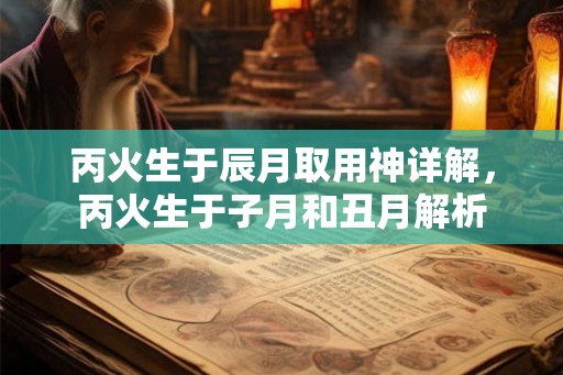 丙火生于辰月取用神详解，丙火生于子月和丑月解析