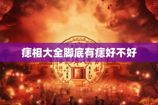 痣相大全脚底有痣好不好