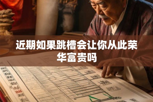 近期如果跳槽会让你从此荣华富贵吗