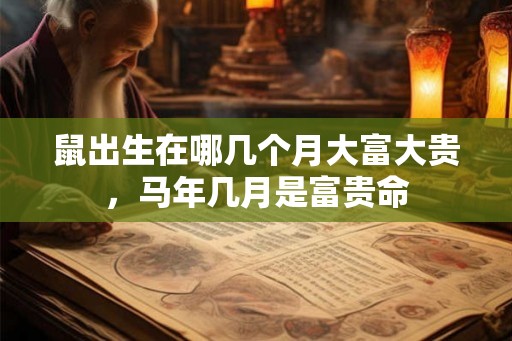 鼠出生在哪几个月大富大贵，马年几月是富贵命
