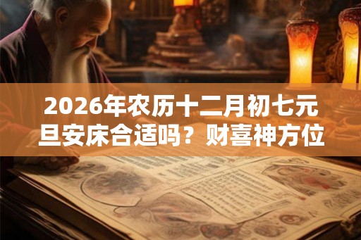 2026年农历十二月初七元旦安床合适吗？财喜神方位？