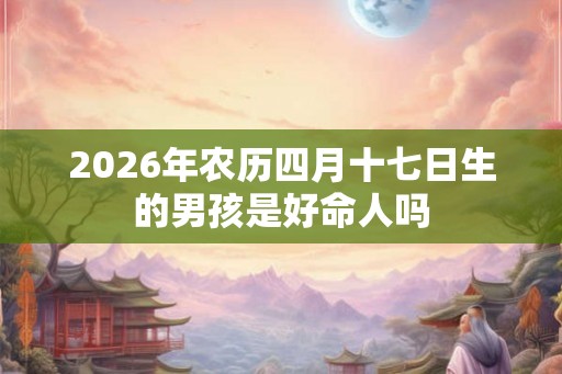 2026年农历四月十七日生的男孩是好命人吗