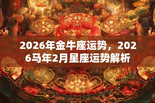 2026年金牛座运势，2026马年2月星座运势解析