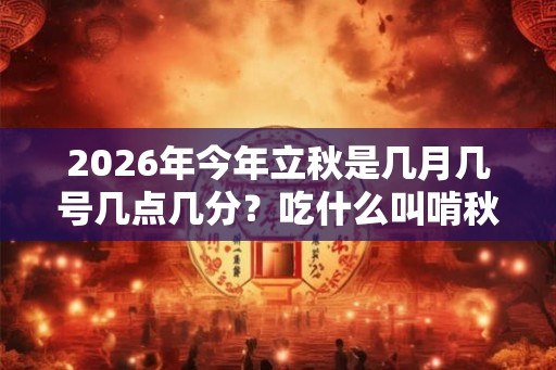 2026年今年立秋是几月几号几点几分？吃什么叫啃秋