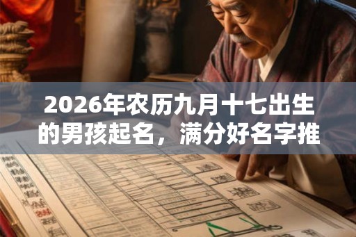 2026年农历九月十七出生的男孩起名，满分好名字推荐