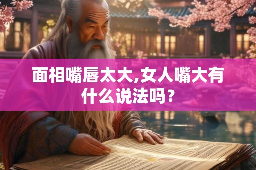 面相嘴唇太大,女人嘴大有什么说法吗？