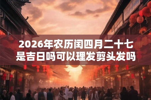 2026年农历闰四月二十七是吉日吗可以理发剪头发吗？