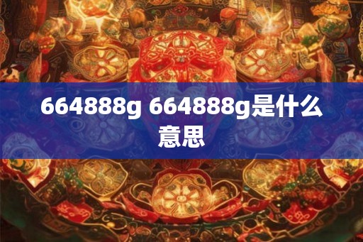 664888g 664888g是什么意思