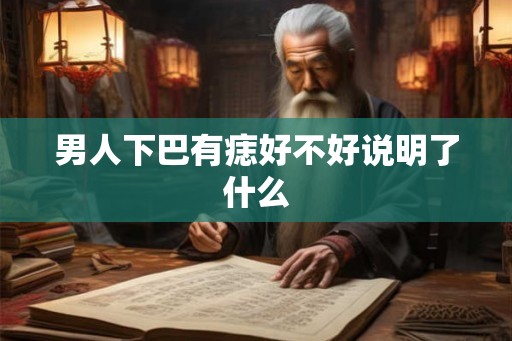 男人下巴有痣好不好说明了什么