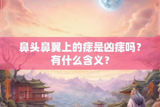 鼻头鼻翼上的痣是凶痣吗？有什么含义？