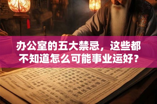 办公室的五大禁忌，这些都不知道怎么可能事业运好？