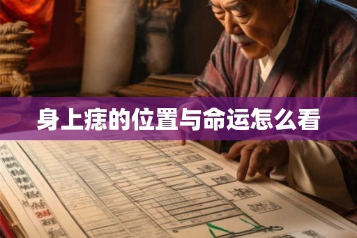 身上痣的位置与命运怎么看