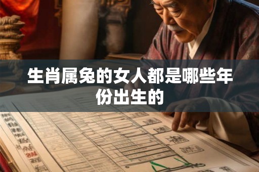 生肖属兔的女人都是哪些年份出生的