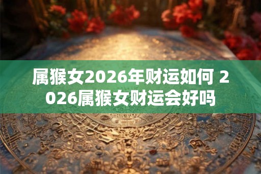 属猴女2026年财运如何 2026属猴女财运会好吗
