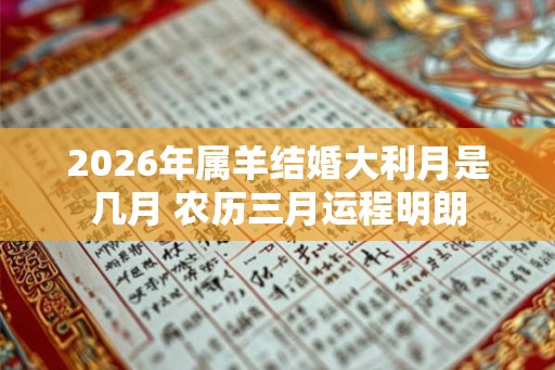 2026年属羊结婚大利月是几月 农历三月运程明朗 2026年属羊结婚大利月是几月 农历三月运程明朗