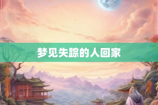 梦见失踪的人回家