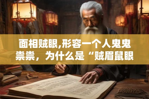 面相贼眼,形容一个人鬼鬼祟祟，为什么是“贼眉鼠眼”？