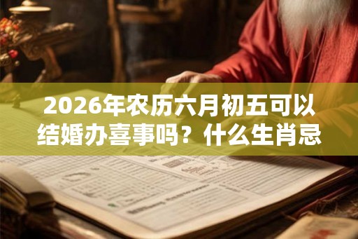 2026年农历六月初五可以结婚办喜事吗?什么生肖忌结婚? 2026年农历六月初五可以结婚办喜事吗?什么生肖忌结婚?