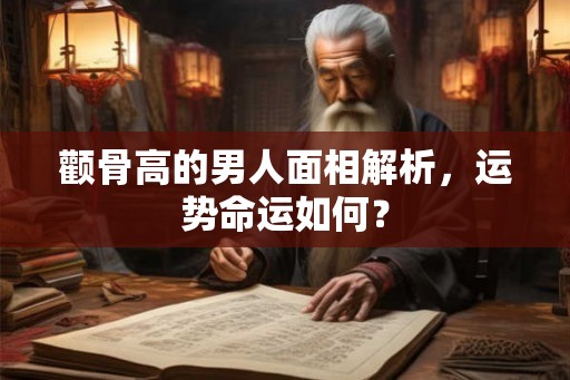 颧骨高的男人面相解析，运势命运如何？