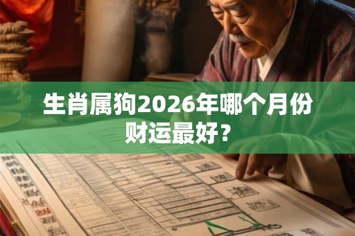 生肖属狗2026年哪个月份财运最好？