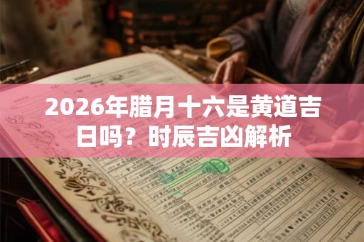 2026年腊月十六是黄道吉日吗？时辰吉凶解析
