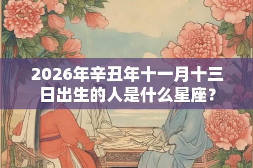2026年辛丑年十一月十三日出生的人是什么星座？