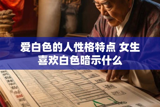 爱白色的人性格特点 女生喜欢白色暗示什么