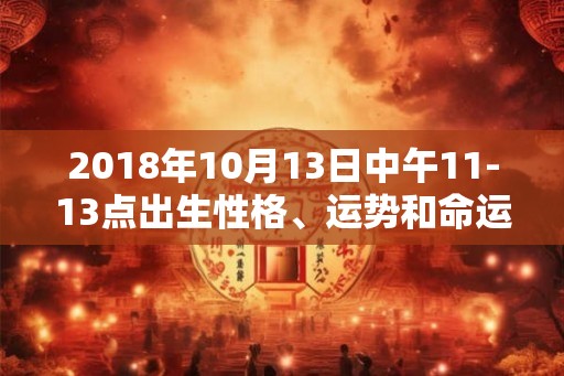 2018年10月13日中午11-13点出生性格、运势和命运