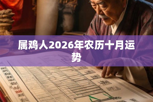 属鸡人2026年农历十月运势