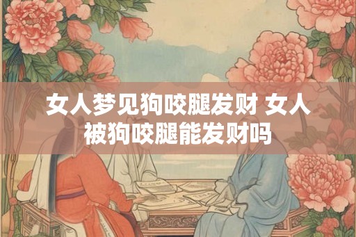 女人梦见狗咬腿发财 女人被狗咬腿能发财吗 女人梦见狗咬腿发财 女人被狗咬腿能发财吗