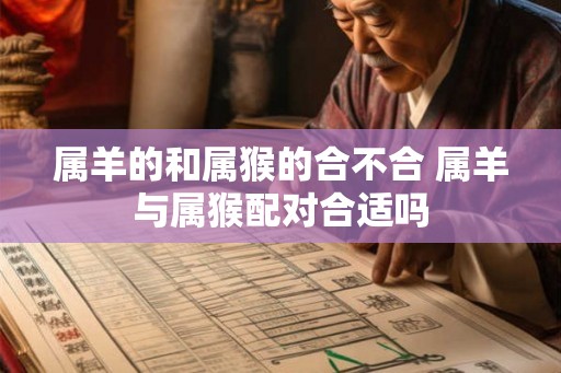 属羊的和属猴的合不合 属羊与属猴配对合适吗