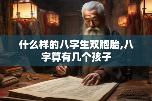 什么样的八字生双胞胎,八字算有几个孩子