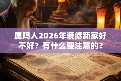 属鸡人2026年装修新家好不好？有什么要注意的？