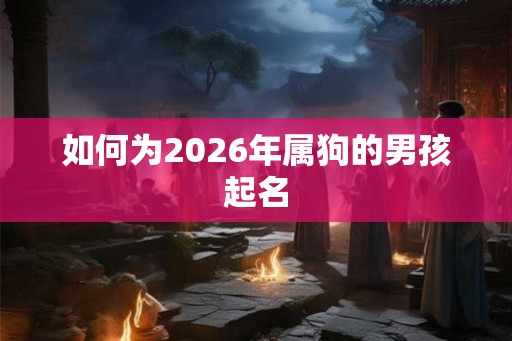 如何为2026年属狗的男孩起名