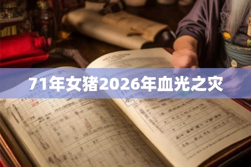 71年女猪2026年血光之灾 71年女猪2026年血光之灾