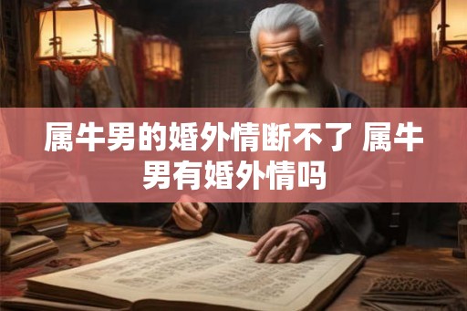 属牛男的婚外情断不了 属牛男有婚外情吗