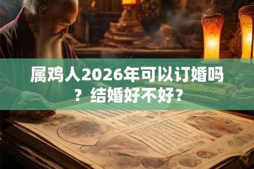 属鸡人2026年可以订婚吗?结婚好不好? 属鸡人2026年可以订婚吗?结婚好不好?