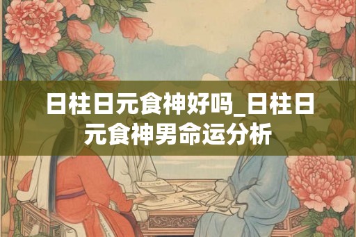 日柱日元食神好吗_日柱日元食神男命运分析 日柱日元食神好吗_日柱日元食神男命运分析