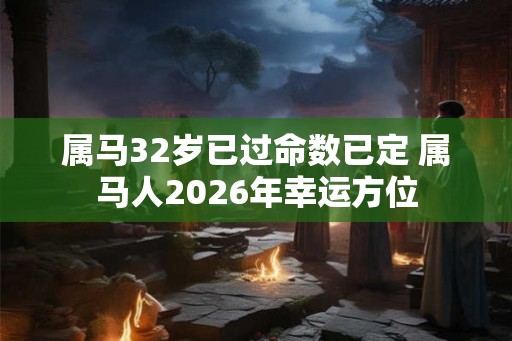 属马32岁已过命数已定 属马人2026年幸运方位