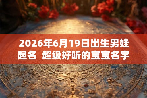 2026年6月19日出生男娃起名 超级好听的宝宝名字 2026年6月19日出生男娃起名 超级好听的宝宝名字