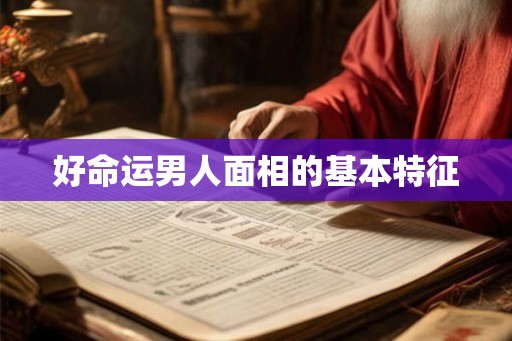 好命运男人面相的基本特征