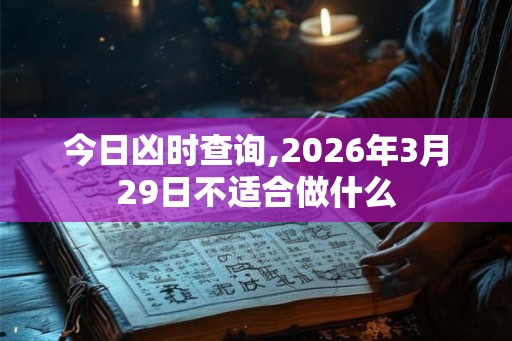 今日凶时查询,2026年3月29日不适合做什么
