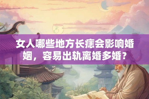 女人哪些地方长痣会影响婚姻，容易出轨离婚多婚？